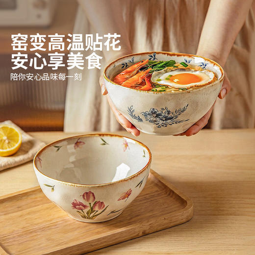 摩登主妇窑变釉下彩面碗家用2026新款拉面碗个人专用汤碗具面条碗 商品图1