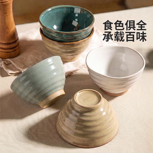 摩登主妇窑变釉下彩米饭碗家用2026新款陶瓷斗笠碗个人专用面碗具 商品图4
