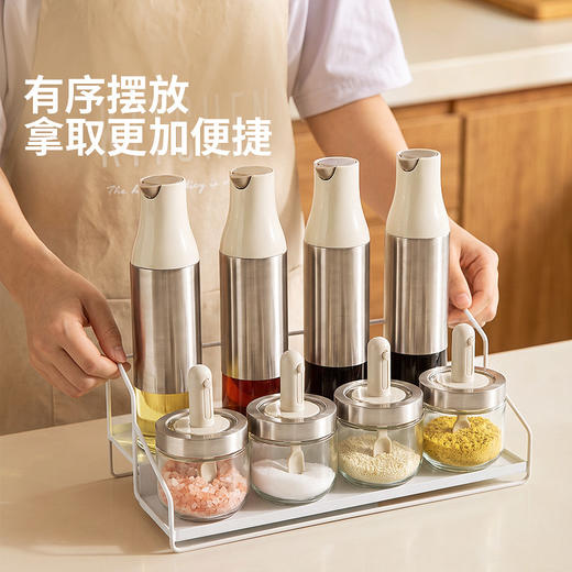 摩登主妇调料罐厨房家用不锈钢盐罐酱油醋分装瓶调味瓶罐组合套装 商品图4