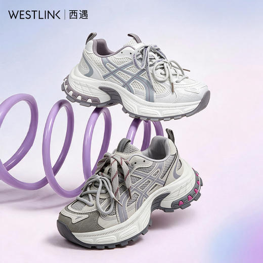 西遇厚底老爹鞋女2026秋季新款防滑增高网布不闷脚百搭超火运动鞋V1566589 商品图4
