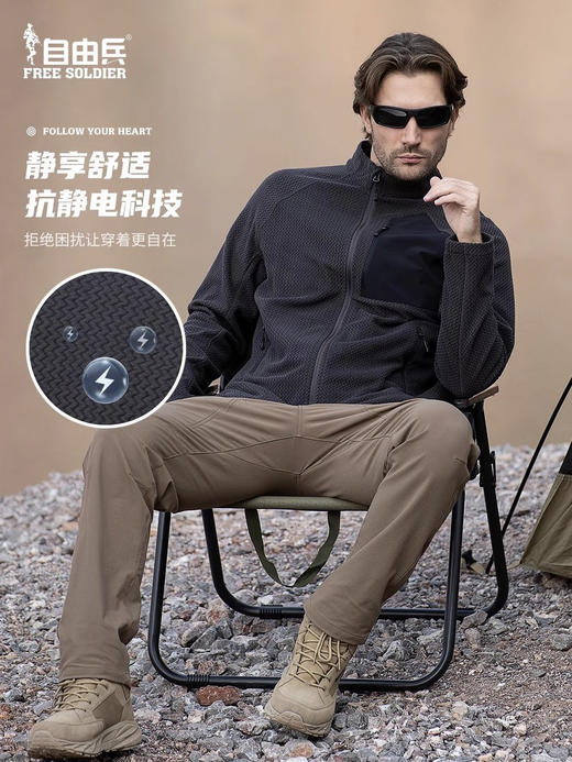 【波浪纹结构 外套内搭 一衣多穿 】R1 Air松隐抗静电抓绒衣ds（zb） 商品图4