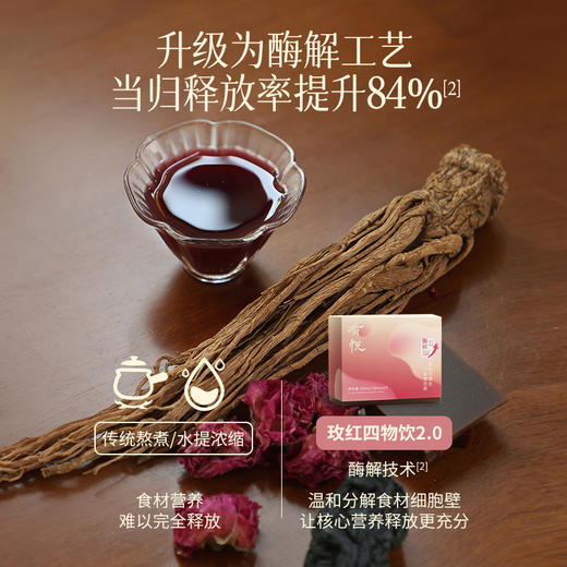 【爆款推荐】玫红四物草本植物饮 2.0酶解版 四物汤  当归桃仁熟地黄姜黄 养回规律姨妈 商品图2