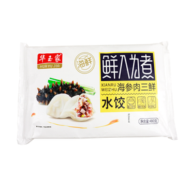 华玉家400g鲜入为煮海参肉三鲜水饺