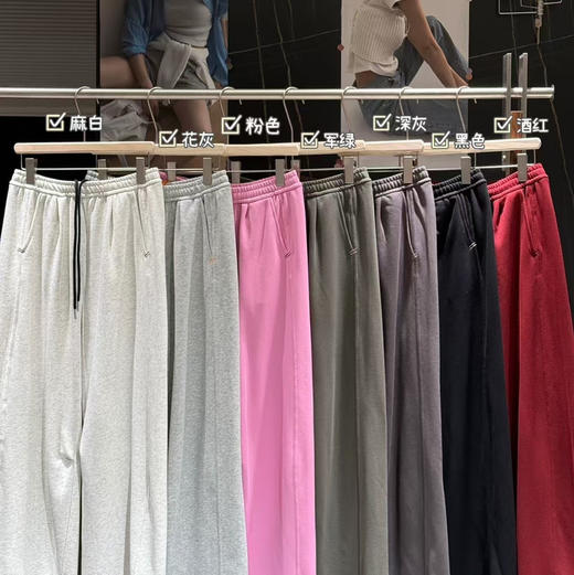 𝟑𝟓𝟎𝐠𝐬𝐦双纱曲奇水洗毛圈面料运动裤卫裤091404 商品图4