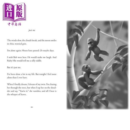【中商原版】动物四部曲 唯一的家庭 英版 The One and Only Family 英文原版 儿童读物 动物故事 黑白插图小说故事 进口童书 商品图4