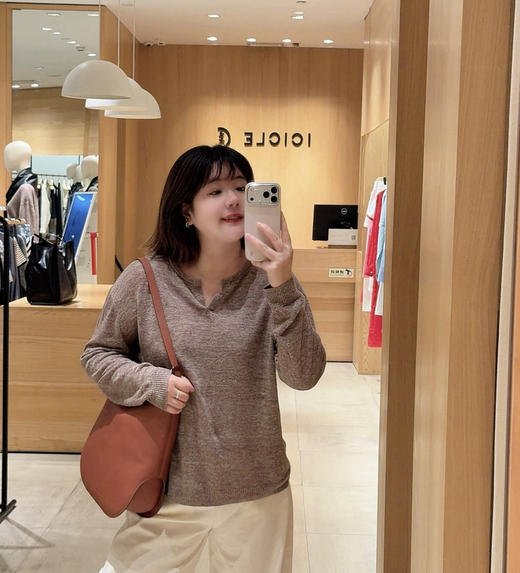 秋季原单之禾女士亚麻针织衫091603 商品图1