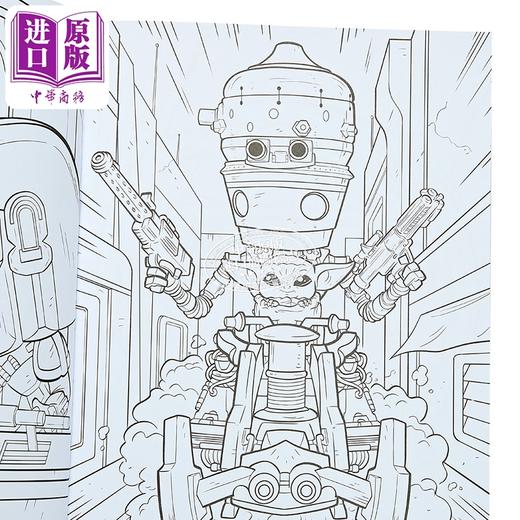 【中商原版】星球大战 曼达洛人 官方 Funko Pop 涂色书 Star Wars 英文原版  Austin Baechle 创意画册 The Mandalorian 商品图2