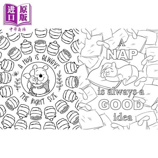 【中商原版】迪士尼小熊维尼 放松涂色书 Disney Winnie the Pooh  Time to Unwind Colouring Book  英文原版  Walt Disney 商品图3
