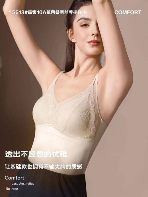 高奢10A抗菌桑蚕丝养护Bra | 像月光晨雾裹在身上，桑蚕丝养肤，精致蕾丝性感迷人【3-5天发货】 商品图1