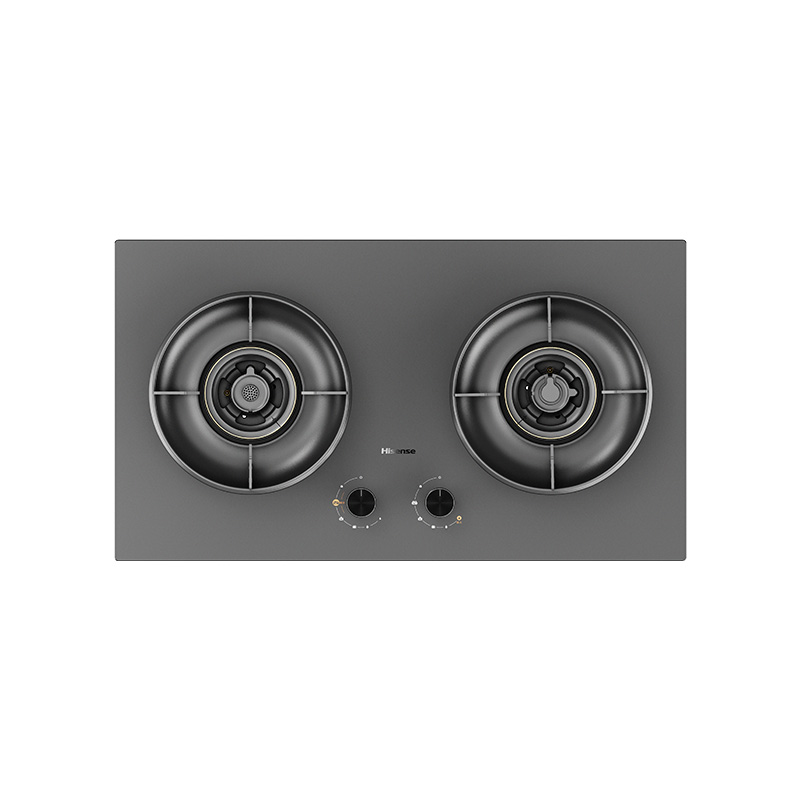 海信 天燃气灶 JZT-BU5 灰 天然气双眼台嵌两用灶具 左5.7kW右0.2kW 一级能效 三环云火全铜燃烧器 玻璃面板 脉冲点火 熄火保护 烟灶联动 可调底壳 宽面板