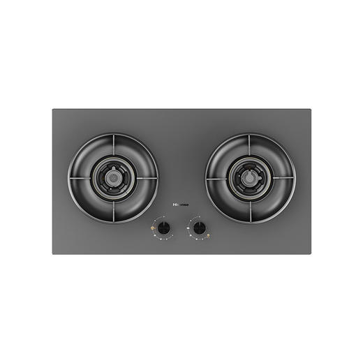 海信 天燃气灶 JZT-BU5 灰 天然气双眼台嵌两用灶具 左5.7kW右0.2kW 一级能效 三环云火全铜燃烧器 玻璃面板 脉冲点火 熄火保护 烟灶联动 可调底壳 宽面板 商品图0