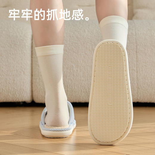 【一体成型 舒适质感】沐初良品 卡通抗菌亚麻居家拖鞋 柔软鞋体 平稳支撑 商品图7
