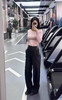 Creamy奶霜韧系列女士高腰直筒长裤091902 商品缩略图4