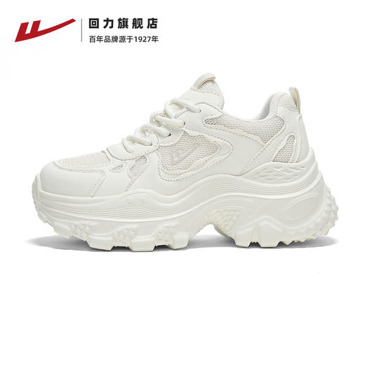 回力老爹鞋女款2026新款秋季厚底增高鞋子银色百搭软底轻便运动鞋【休闲鞋-老爹鞋】WXY(ZA)-6382★ 商品图0