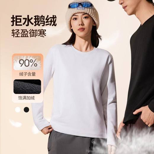 无需手洗 解放双手【NICESELF 男女款 可机洗鹅绒小白T】90%大朵白鹅绒填充，700+蓬松度更保暖 7A抗菌功效 拒水鹅绒，保暖、轻盈、柔软、水洗不结团，耐久使用 商品图0