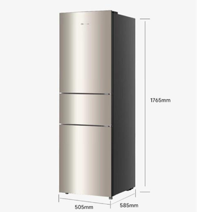 海信 冰箱 HI-222S2SRNKO 三门冰箱 222升 一级能效 电脑控温 风冷 定频 LED显示屏 两侧散热 0.59度/天 102kg