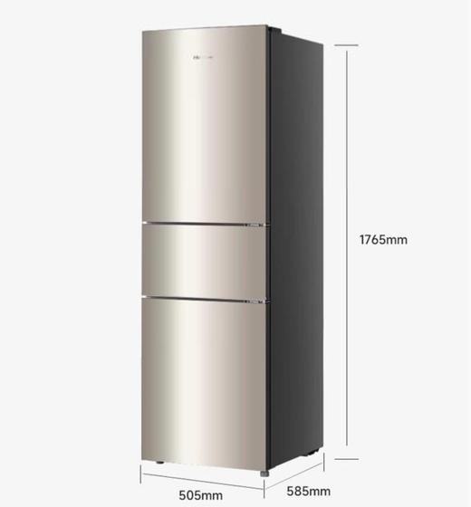 海信 冰箱 HI-222S2SRNKO 三门冰箱 222升 一级能效 电脑控温 风冷 定频 LED显示屏 两侧散热 0.59度/天 102kg 商品图0