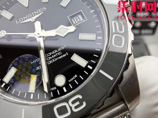 CR浪琴新款第三代康卡斯系列42mm 灰色圈口 黑色盘 米兰钢带款 男士腕表 表径42mm 商品图4