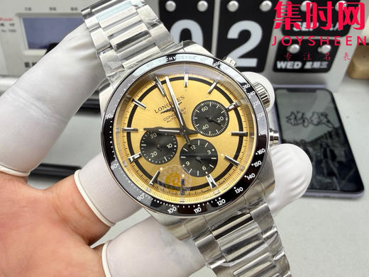 CR浪琴康卡斯计时系列 康卡斯悦动计时 金熊猫 男士腕表 钢带款 表径42mm 商品图2