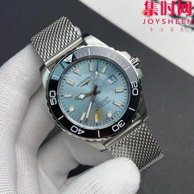 CR浪琴新款第三代康卡斯系列42mm 冰蓝面 米兰钢带款 男士腕表 表径42mm