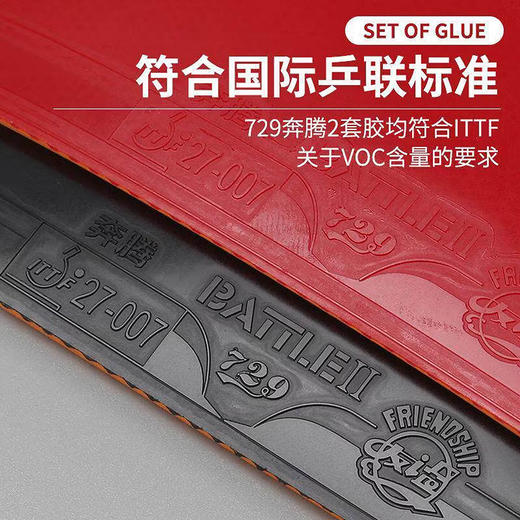 友谊729七二九729奔腾2省套【普版】乒乓球胶皮粘性反胶套胶乒乓球胶皮省奔腾2 商品图3