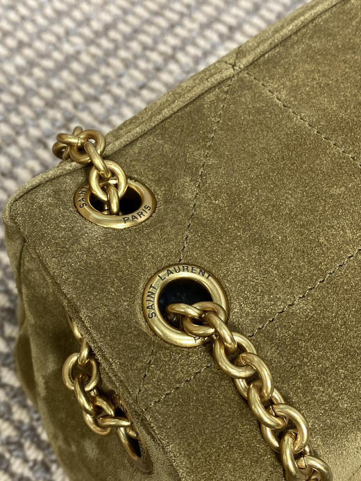 秋冬特惠💰1250 原单YSL圣罗兰 金叶色YSL 麂皮JAMlE 新款秋冬配色 棕色系列763475 商品图4