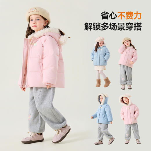【80-130】【4级防泼水】嘟嘟家女童棉服秋冬季儿童棉袄女宝宝外套加厚棉衣aC6DMA057★ 商品图4