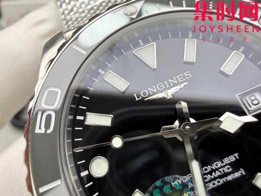 CR浪琴新款第三代康卡斯系列42mm 灰色圈口 黑色盘 米兰钢带款 男士腕表 表径42mm 商品图3
