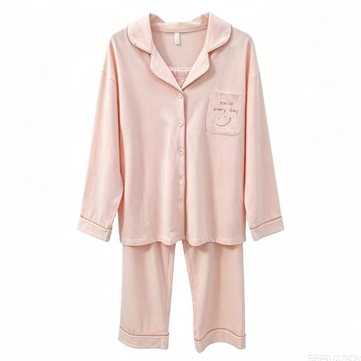 衣号目标超爽棉净色女士长袖长裤睡衣套装1924（L-2XL）（下单请备注尺码） 商品图0