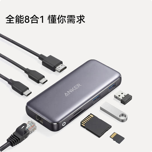 Anker安克 8合1 USB-C 拓展坞 A8383 商品图4