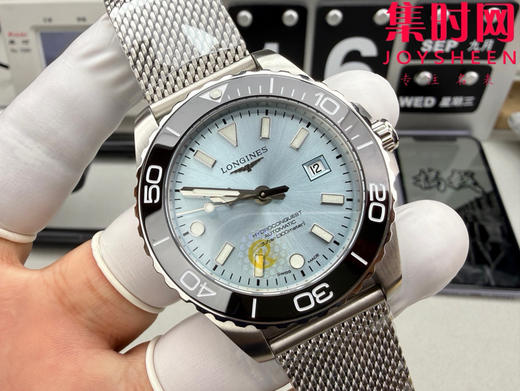 CR浪琴新款第三代康卡斯系列42mm 冰蓝面 米兰钢带款 男士腕表 表径42mm 商品图2