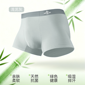 冰蚕甲竹纤维男士平角裤（XL-4XL)