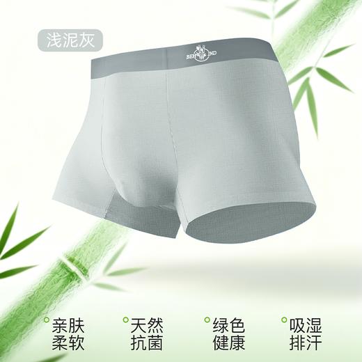 冰蚕甲竹纤维男士平角裤（XL-4XL) 商品图0