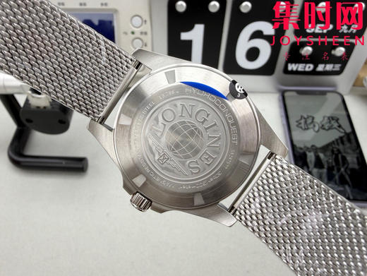 CR浪琴新款第三代康卡斯系列42mm 冰蓝面 米兰钢带款 男士腕表 表径42mm 商品图8