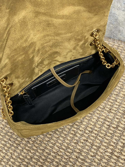 秋冬特惠💰1250 原单YSL圣罗兰 金叶色YSL 麂皮JAMlE 新款秋冬配色 棕色系列763475 商品图8