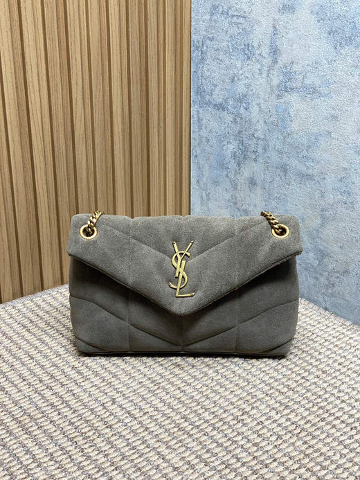 秋冬特惠💰1180 原单圣罗兰YSL 麝香绿 Saint Laurent Paris 磨砂反绒皮577475 可双折后单肩 商品图0