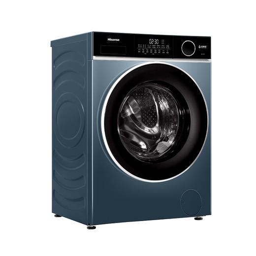 海信 洗衣机 WD100I2 花青黛 洗烘前开式滚筒洗衣机 10公斤 一级能效 LED0数码显示屏 不锈钢内筒 直驱变频 上排水 电脑控制 全自动 单进水 洗净比1.21 商品图2