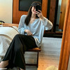 西遇高级灰针织半身裙女2026秋季高弹垂感软糯显瘦遮肉气质长裙SS060968 商品缩略图2