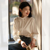西遇蕾丝立领衬衫女2026秋季优雅月光白设计感温柔显瘦长袖上衣SS060969 商品缩略图4