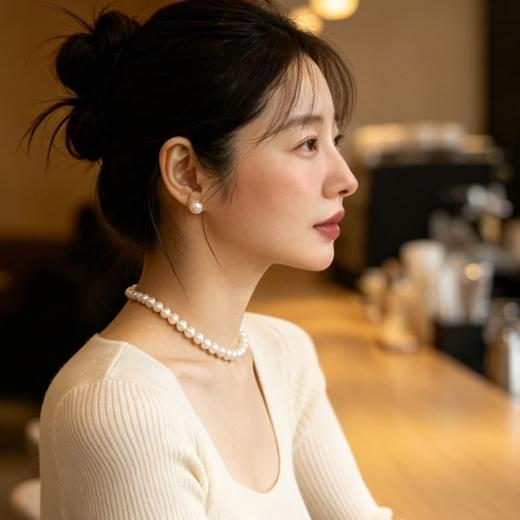 悦宫廷·施家珍珠项链悦己系列 | 色如小灯泡，媲美5位数以上的Akyo海珠，戴上流光溢彩 商品图3