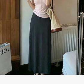 西遇高级灰针织半身裙女2026秋季高弹垂感软糯显瘦遮肉气质长裙SS060968