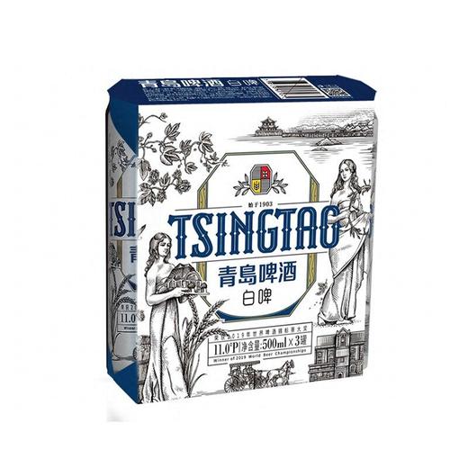 青岛500ml*12听白啤酒听装（箱） 商品图1