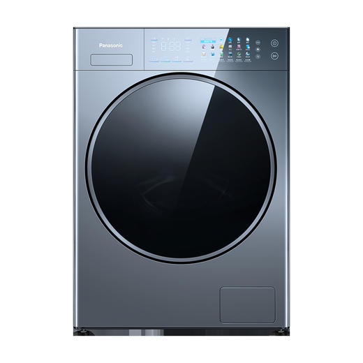 松下 洗衣机 XQG120-V278 前开式滚筒洗衣机 12公斤 全自动 LED显示 前开式 电脑控制 无烘干 上排水 钛晶灰 一级能效 变频电机 1000转/分钟 商品图0