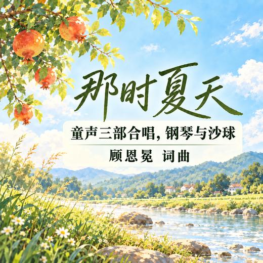 那时夏天 童声三部合唱，钢琴与沙球（顾恩冕 曲） 正版合唱乐谱「本作品已支持自助发谱 首次下单请注册会员 详询客服」 商品图0