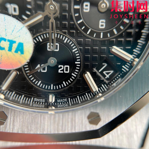 无卡度版本 OCTA爱彼皇家橡树系列26240ST OCTA26240 黑色盘 男士腕表 表径41mm 无卡度4401一体机 摆轮砝码 商品图5