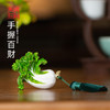 朱炳仁铜 小白菜创意盘玩摆件把件 铜模型作品 商品缩略图0