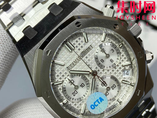 无卡度版本 OCTA爱彼皇家橡树系列26240ST OCTA26240 白盘 男士腕表 表径41mm 无卡度4401一体机 摆轮砝码 商品图5