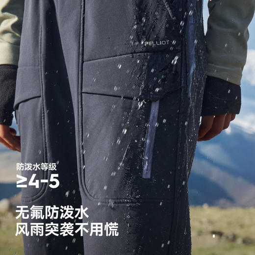 伯希和户外儿童软壳裤男女童新款考杜拉耐磨运动长裤加绒保暖裤子 商品图1