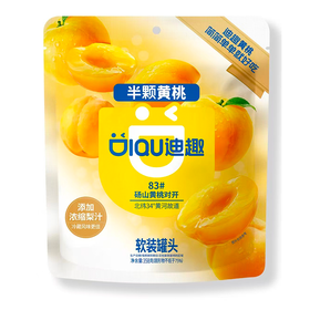 迪趣358g半颗黄桃软装罐头