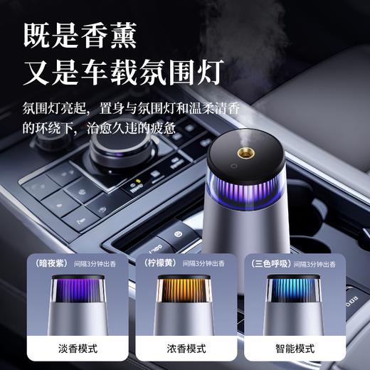 【轻奢合金 简约大气】DOKIY 光环雾化香氛机 植物萃取 满车清香 商品图2